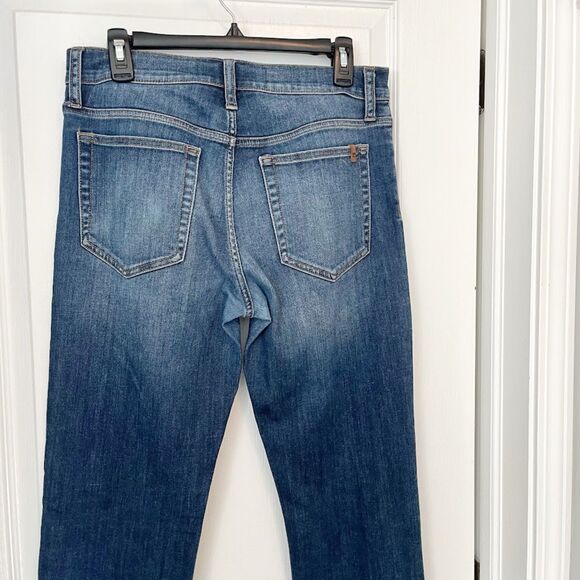 Joe's Hi Waisted Straight Leg Distressed Whiskering Faded Pocket Stretch Jeans - Picture 8 of 12